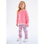 Imagem de Conjunto Blusão e Calça Legging Infantil Menina Rosa Up Baby