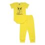 Imagem de Conjunto Body Bebê Sempre Faminto Amarelo - Malugui