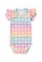 Imagem de Conjunto Body Canelado Curto Menina - Xadrez Tie Dye - Ame Kids