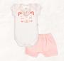 Imagem de Conjunto body manga curta oncinha com short