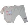 Imagem de Conjunto Body Suedine Estampa Corrida Manga Longa Bordado Gata + Calça Est. Corrida