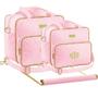 Imagem de Conjunto Bolsa de Bebê Plike Baby Rosa Porta Enxoval