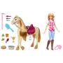 Imagem de Conjunto Boneca Articulada Barbie Malibu Equitação Loira Com Cavalo Tornado e 12 Acessórios - Netflix - Mattel