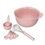 Imagem de Conjunto Bowl Fouet Medidores Confeitaria Rosa KitchenAid