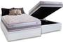 Imagem de Conjunto: box bau branco + colchão herval sensation molas maxspring casal 138x188x80