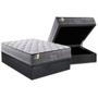 Imagem de Conjunto Box Baú Casal: Colchão Espuma Anjos Versalhes Pillow In + Base CRC Suede Gray(138x188)