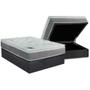 Imagem de Conjunto Box Baú Casal: Colchão Espuma Luckspuma Masterpocket Maxi Life + Base CRC Suede Gray(138x188)