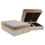 Imagem de Conjunto Box Baú King: Colchão Espuma Paropas Molas Ensacadas Basic + Base CRC Suede Clean (193x203)