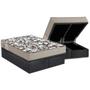 Imagem de Conjunto Box Baú Queen: Colchão Espuma Ortobom D26 Physical Ultra Resistente + Base CRC Suede Gray(158x198)