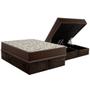 Imagem de Conjunto Box Baú Queen: Colchão Espuma Ortobom D33 Physical Hiper Resistente 25 + Base CRC Suede Brown (158x198)