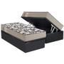 Imagem de Conjunto Box Baú Solteiro: Colchão Espuma Ortobom D26 Physical Ultra Resistente + Base CRC Suede Gray (88x188)