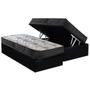 Imagem de Conjunto Box Baú Solteiro: Colchão Espuma Paropas D45 Pasquale Wave Black + Base CRC Suede Black (88x188)