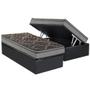 Imagem de Conjunto Box Baú Solteiro: Colchão Molas Paropas D28 / Conforto Firme Gray + Base CRC Suede Gray (88x188)