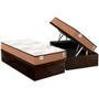 Imagem de Conjunto Box Baú Solteiro: Colchão Molas Plumatex Ensacadas Smart Classic + Base CRC Suede Brown (88x188)