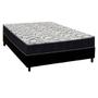 Imagem de Conjunto Box Casal: Colchão Espuma Ortobom D45 Airtech 150 + Base CRC Suede Black (138x188)