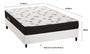 Imagem de Conjunto Box Casal Light D45 Ortobom com Base material sintético Branco (138x188x56)