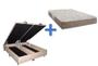 Imagem de Conjunto: box com baú bipartido branco + colchão ortopédico durabilli d45 casal 138x188x66