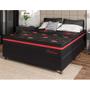 Imagem de Conjunto Box e Colchão casal Hellen Montana com molas ensacadas 1,38 - Preto/Vermelho