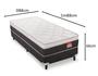 Imagem de Conjunto Box Solteirão Real Reconflex com Base material sintético Preto (88x188x66)