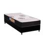 Imagem de Conjunto Box Solteiro: Colchão Espuma Polar D28 Orthoface Black + Base CRC Suede Black (78x188)