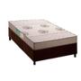 Imagem de Conjunto Box Solteiro: Colchão Espuma Polar D33 Pérola Clean + Base CRC Suede Brown (88x188)