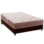 Imagem de Conjunto Box Viúva: Colchão Espuma Herval Compact AG 65 / Durabilli Bordado Double Side + Base CRC Suede Brown (128x188)