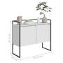 Imagem de Conjunto Buffet 2 Portas e Aparador Industrial Branco Preto