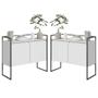 Imagem de Conjunto Buffet Aparador Industrial 2 Portas Branco Preto