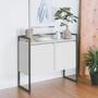 Imagem de Conjunto Buffet Aparador Industrial 2 Portas Branco Preto