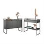 Imagem de Conjunto Buffet e Aparador Industrial Preto Onix