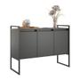 Imagem de Conjunto Buffet e Aparador Industrial Preto Onix