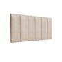 Imagem de Conjunto Cabeceira Cama Casal 1,40 Com Mesa de Cabeceira Quarto berlim Off white ENVIA SOMENTE 01 KIT