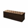 Imagem de Conjunto Cabeceira com Calçadeira Bau Queen 160cm Marrom