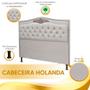 Imagem de Conjunto Cabeceira e Calçadeira Holanda 140cm Linho Speciale Home