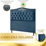 Imagem de Conjunto Cabeceira e Calçadeira Holanda 1,95 cm Veludo Speciale Home