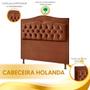 Imagem de Conjunto Cabeceira e Calçadeira Holanda Casal King Size 195 cm para Cama Box Marrom Castor - Shop das Cabeceiras