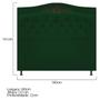 Imagem de Conjunto Cabeceira Estofado Yasmim + Recamier Baú Yasmim 140 Cm Para Cama Box Casal Quarto Suede Verde - Amarena