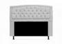 Imagem de Conjunto Cabeceira Geovana + Calçadeira Fênix Casal 140cm Suede Branco - LM DECOR