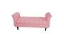 Imagem de Conjunto cabeceira geovana casal 140cm + recamier calçadeira new grecia 140cm suede rosa