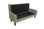 Imagem de Conjunto cabeceira solteiro 100cm brenda + recamier félix 100cm suede bege