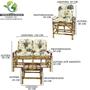 Imagem de Conjunto Cadeiras de Bambu + Mesa Para Sala e Área Externa T1