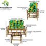 Imagem de Conjunto Cadeiras de Bambu + Mesa Para Sala e Área Externa T11