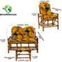 Imagem de Conjunto Cadeiras de Bambu + Mesa Para Sala e Área Externa T7