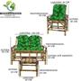 Imagem de Conjunto Cadeiras de Bambu + Mesa Para Sala e Área Externa T9