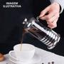 Imagem de Conjunto Cafeteira Francesa Com 2 Xicara Parede Dupla Coração Termica Cafe Expresso Kit Premium