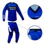 Imagem de Conjunto Calça Camisa Ims Mx Total 2024 Trilha Velocross Motocross Enduro Azul