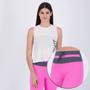 Imagem de Conjunto Calça Legging Rosa e Regata Everlast Feminina Branca