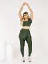 Imagem de Conjunto Calça legging Saia Fenda Com Bolso Top Cropeed Moda Evangélica Fitness Treino Academia The Start