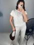 Imagem de Conjunto Calça Pantalona e Blusa Colete Tricot Mousse Feminino Aerolook Elegância 