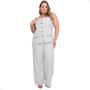 Imagem de Conjunto Calça Regara Executiva Chique Tecido Sensorial Plus Size